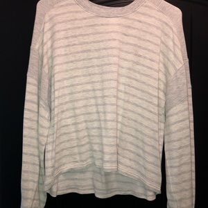 Super soft grey and white long sleeve